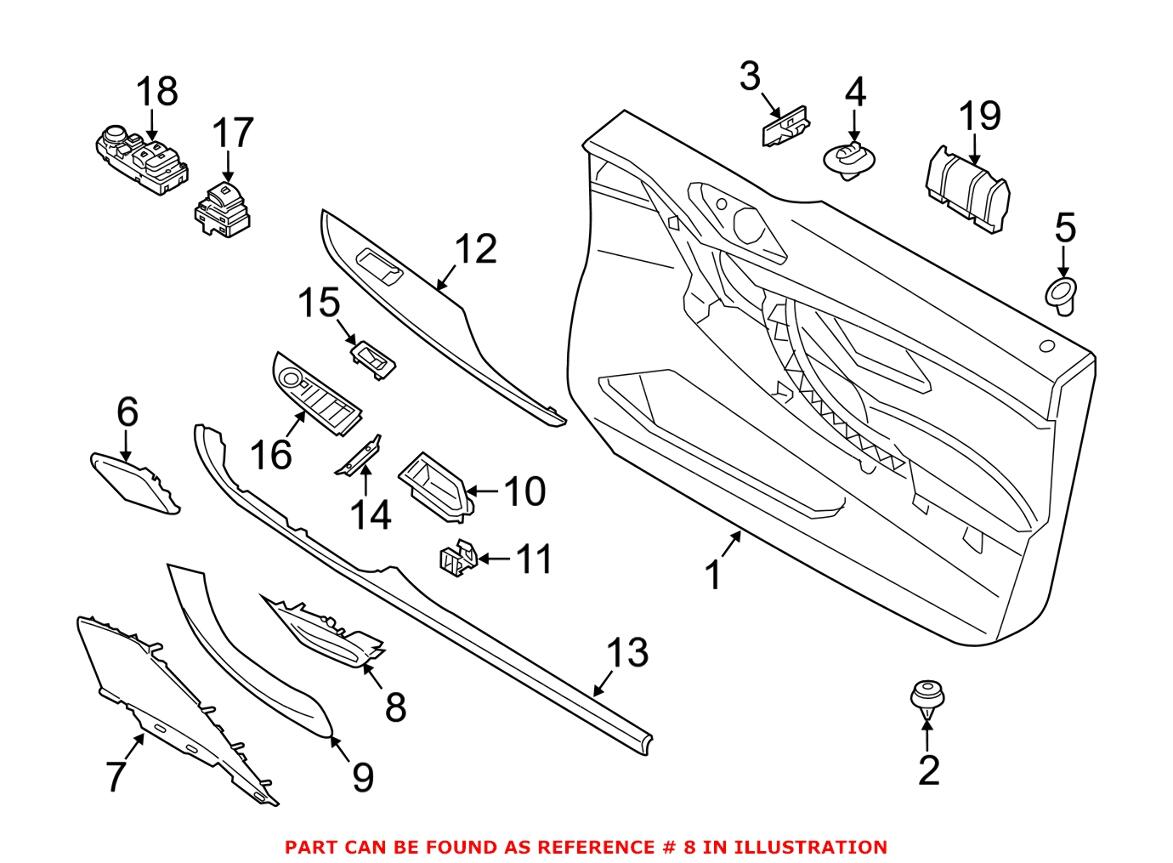 BMW Interior Door Handle 51417262008